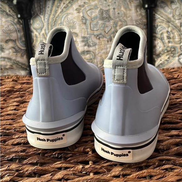 Hush Puppies Blue Slip-On ankle rain boots - Picture 2 of 4